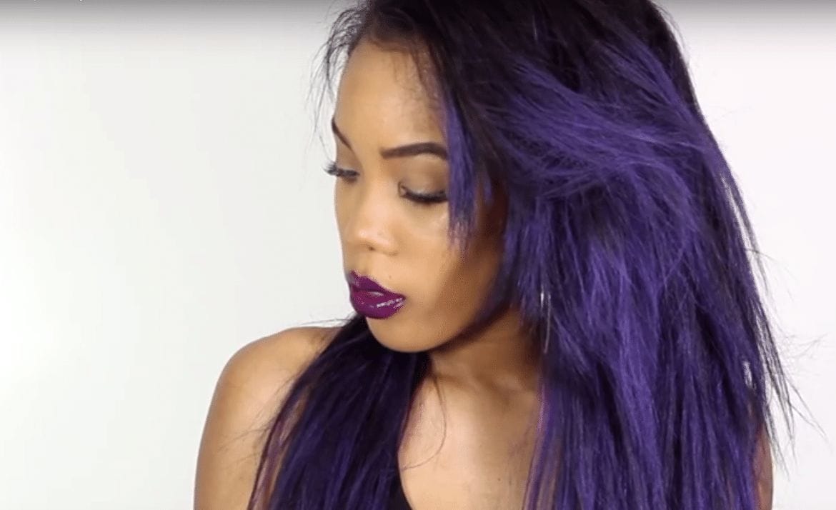 girls with purple hair